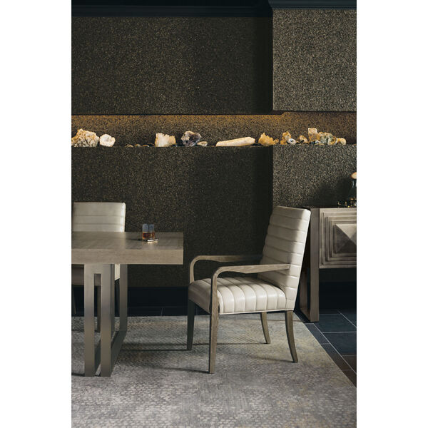 Mosaic Dark Taupe Ash Solids and Leather Dining Chair, image 2