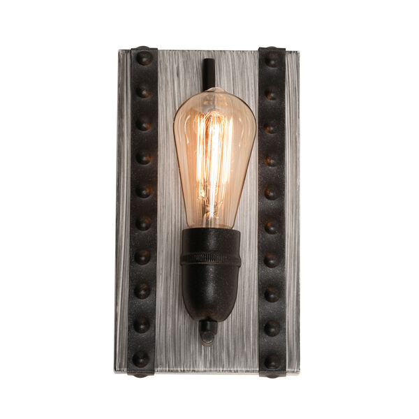 Noah Grey and Black One-Light Wall Sconce, image 2