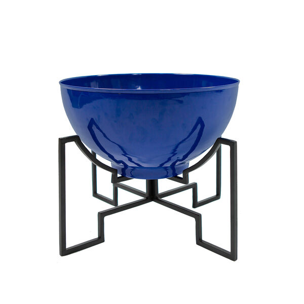 Jane I French Blue Planter with Flower Bowl, image 6
