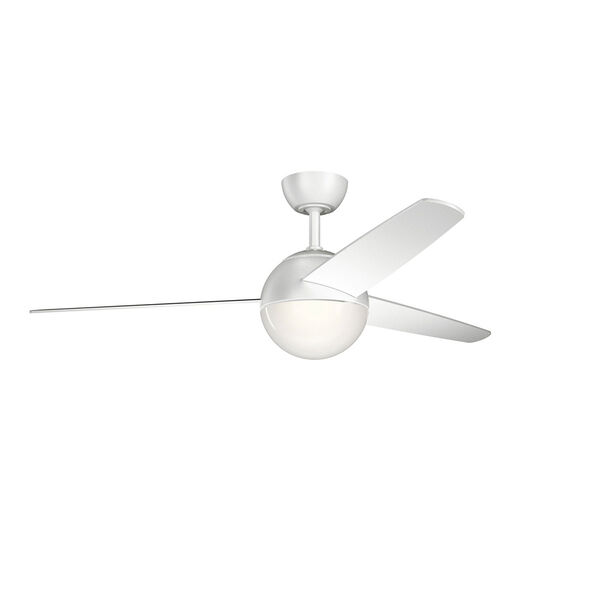 Bisc Matte White 56-Inch LED Ceiling Fan, image 1