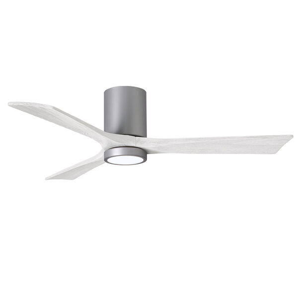 Irene-3HLK Brushed Nickel and Matte White 52-Inch Ceiling Fan with LED Light Kit, image 3