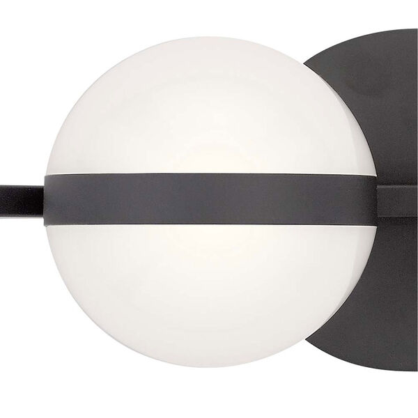 Brettin Matte Black 30-Inch-Inch Four-Light LED Bath Vanity, image 2