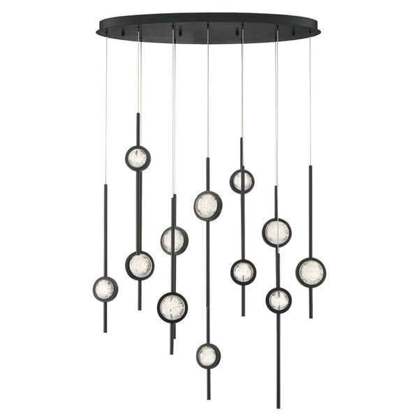 Barletta Brass Anodized Aluminum 12-Inch Integrated LED Chandelier, image 2