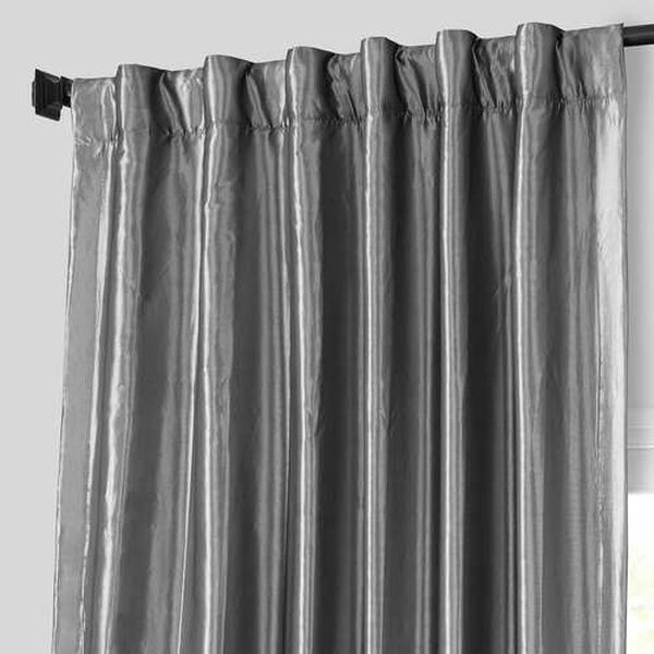 Platinum Faux Silk Taffeta Single Panel Curtain 50 x 84, image 5