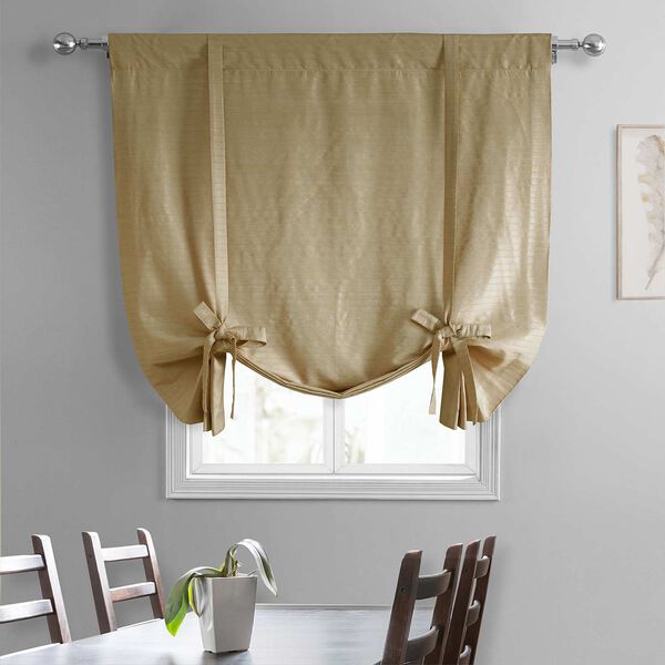 Hand Weaved Cotton Tie-Up Window Shade Single Panel, image 2