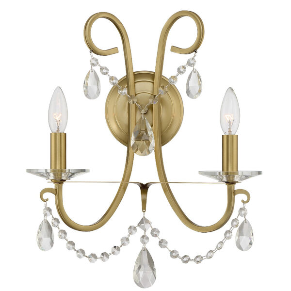Othello Vibrant Gold 15-Inch Two-Light Wall Sconce, image 1