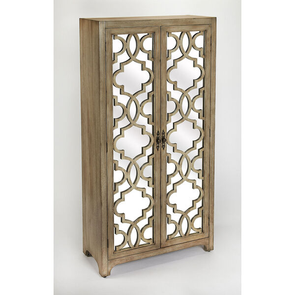 Morjanna Greige Mirrored Glass Armoire, image 5