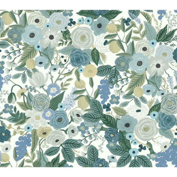 Rifle Paper Co. Blue and White Garden Party Wallpaper, image 2