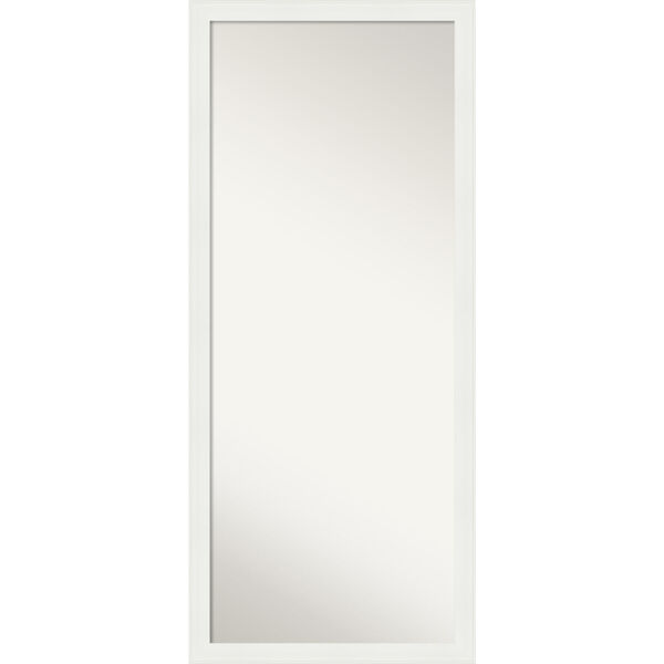 White 27W X 63H-Inch Full Length Floor Leaner Mirror, image 1