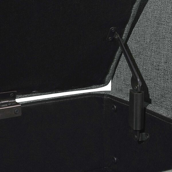 Designs4Comfort Garbo Light Charcoal Gray Storage Bench Ottoman, image 5