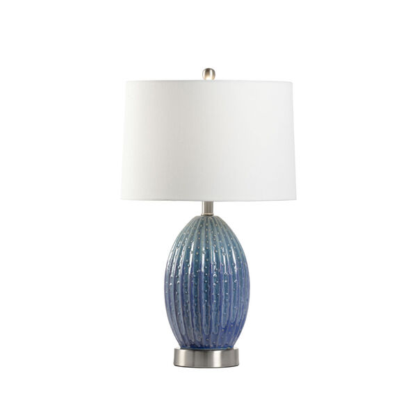 Off White and Blue One-Light  Maui Lamp, image 1