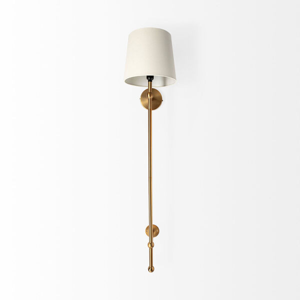 Chester Brass and Cream One-Light Wall Sconce, image 2