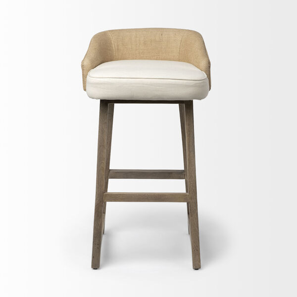 Monmouth Cream and Beige Bar Height Stool, image 2