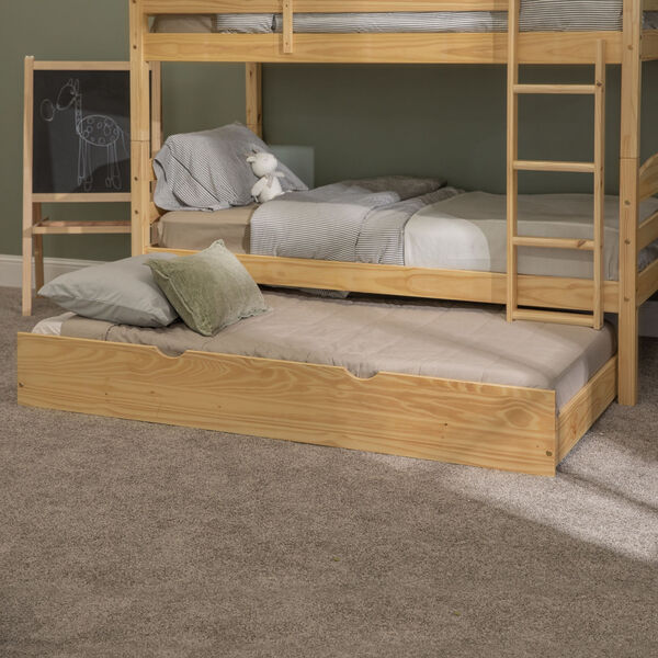 Natural Twin Trundle Bed Frame, image 4