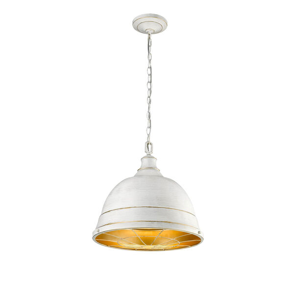 Bartlett French White Two-Light Pendant with French White Shades, image 3