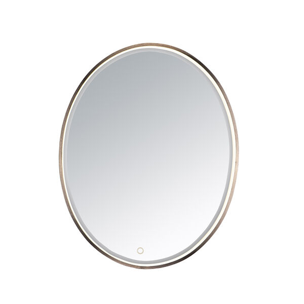 Mirror Anodized Bronze 24-Inch One-Light ADA LED Oval Mirror, image 1