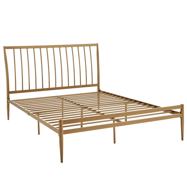 Kennedy Gold Metal Spindle Bed, image 4