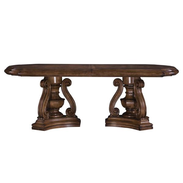 San Mateo Brown Double Pedestal Dining Table, image 2