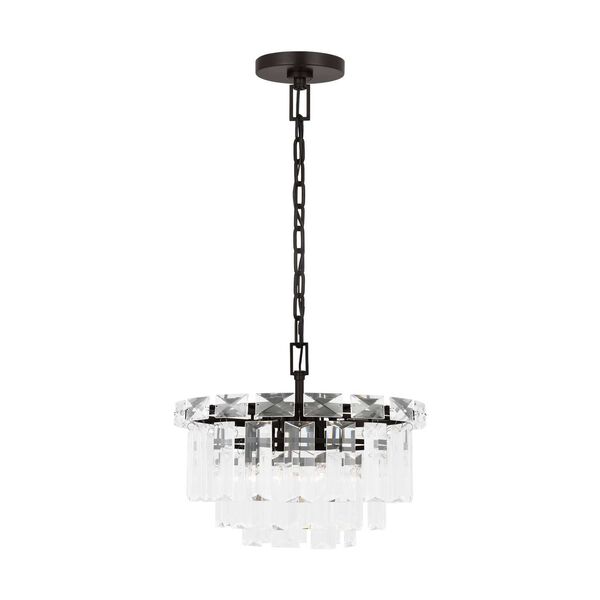 Arden Aged Iron Four-Light Chandelier, image 1