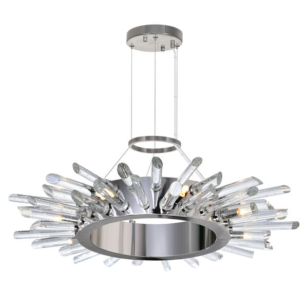 Thorns Polished Nickel Eight-Light Chandelier, image 4