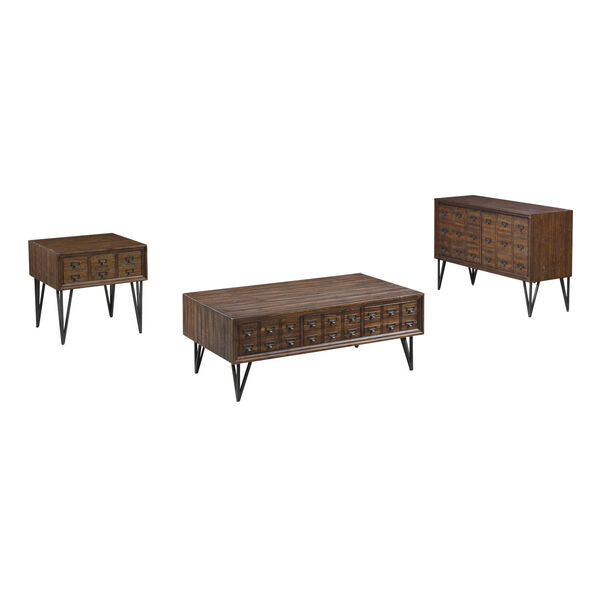 Oxford Brown Three-Drawer Coffee Table, image 4