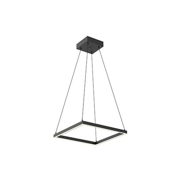 Piazza Black 18-Inch Square LED Chandelier, image 1