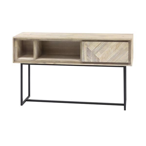Peridot Natural One-Drawer Console Table, image 2