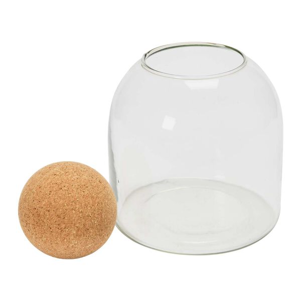 Clear Jar with Cork Ball Lid, image 4