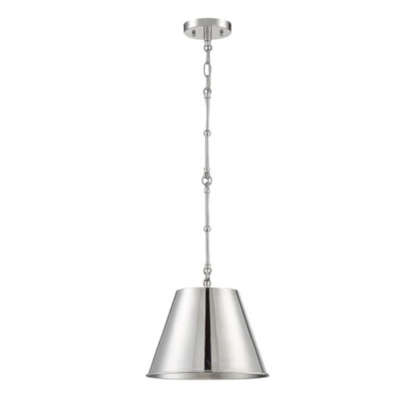 Selby Polished Nickel 12-Inch One-Light Pendant, image 2