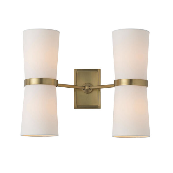 Inwood Antique Brass Four-Light Wall Sconce, image 1