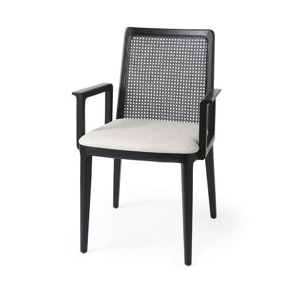 Clara Black and Cream Dining Chair - (Open Box), image 1