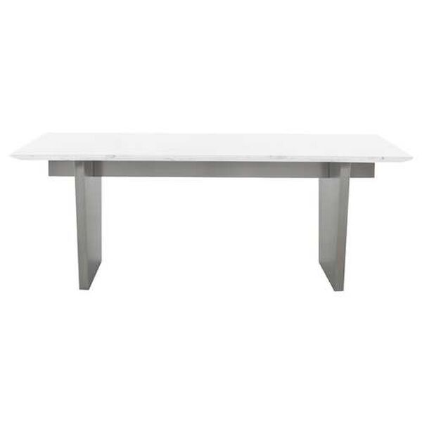 Aiden White Graphite 78-Inch Dining Table, image 1