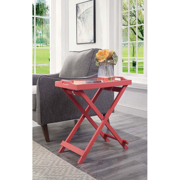 Designs2Go Coral 14-Inch Tray Table, image 1