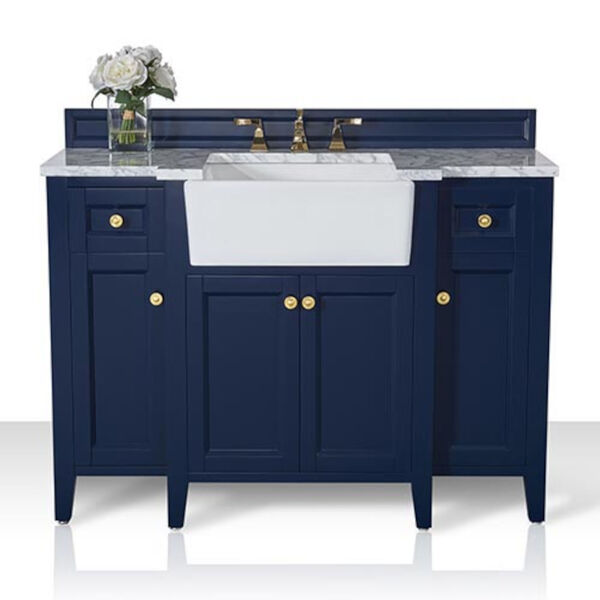 Adeline Heritage Blue 48-Inch Vanity Console with Farmhouse Sink, image 4