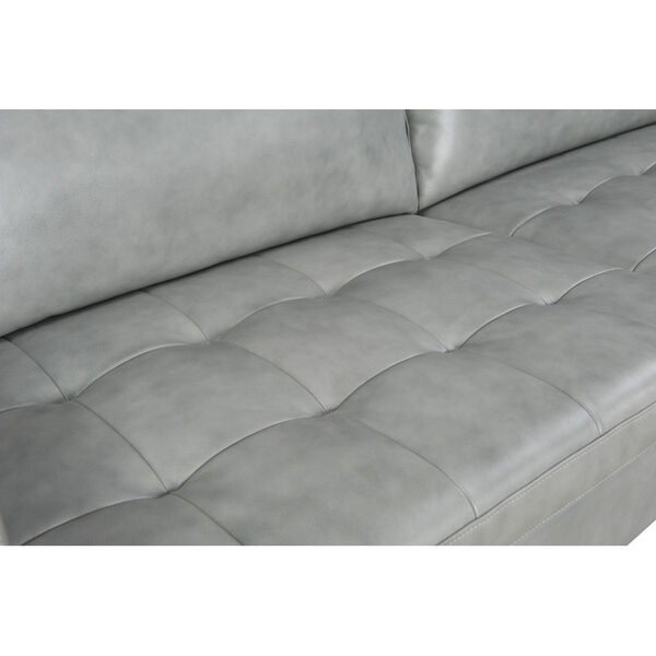 Uptown Contemporary full leather Sofa Grey , image 3