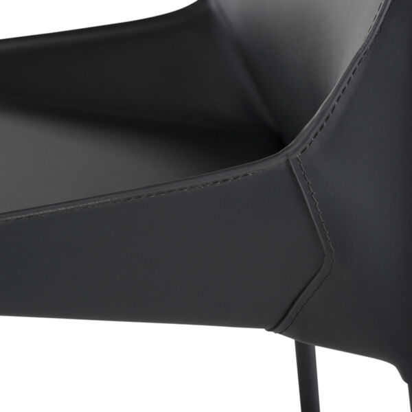 Delphine Dark Gray Armless Dining Chair, image 4