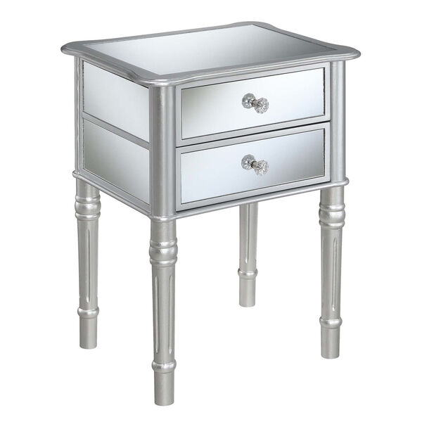 Gold Coast Silver with Mirror 14-Inch Mayfair End Table, image 4