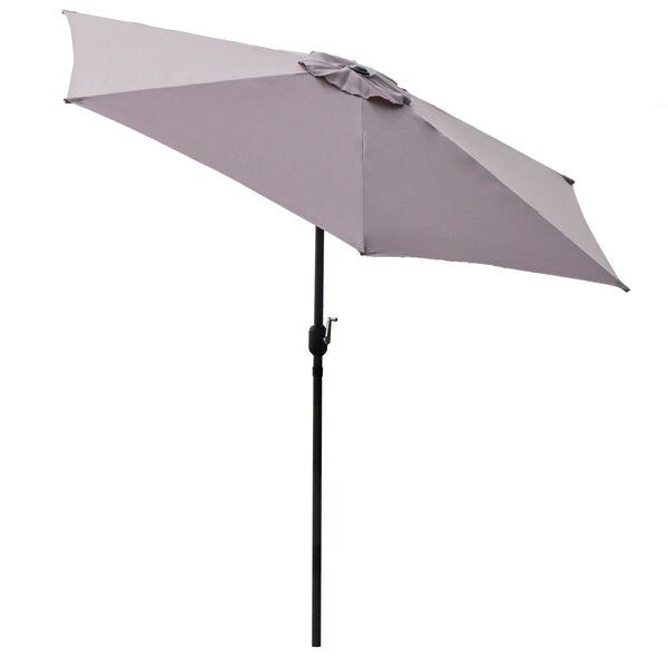 Black 9-Feet Outdoor Patio Umbrella With Crank, image 1