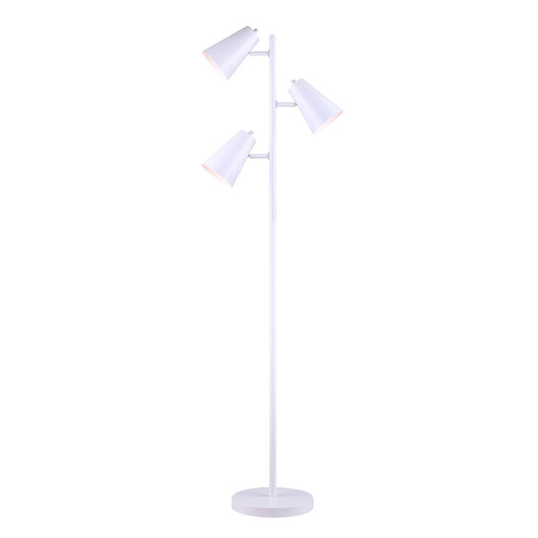 Orli White Three-Light Floor Lamp, image 1