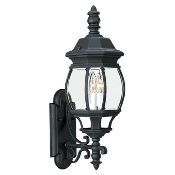 Charles Black Two-Light Outdoor Wall Lantern, image 1