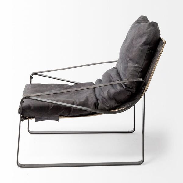 Hornet II Black Leather Arm Chair, image 4