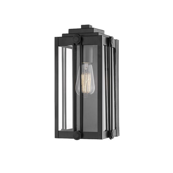 Oakland Powder Coat Black One-Light Outdoor Wall Sconce, image 1