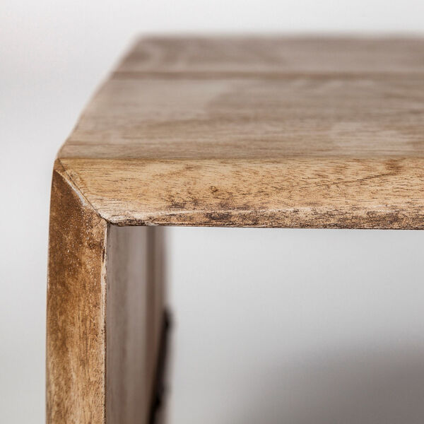 San II Brown Rectangular Solid Wood Coffee Table, image 5