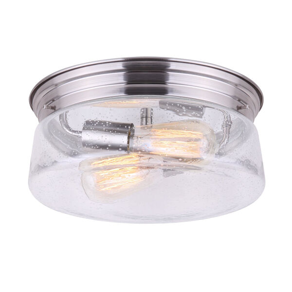 Albany Silver Two-Light Flush Mount, image 1