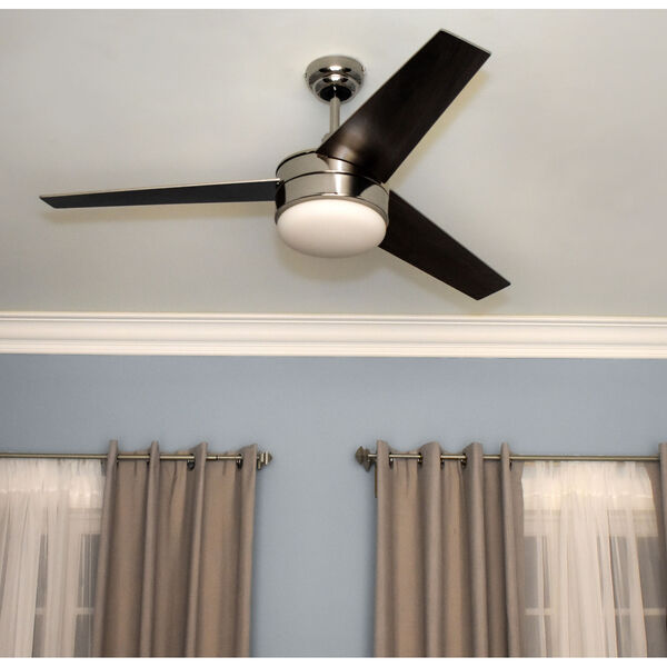 Basic-Max Satin Nickel and Black Two-Light LED Indoor Ceiling Fan, image 11