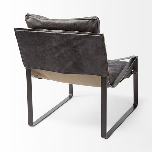 Hornet II Black Leather Arm Chair, image 6