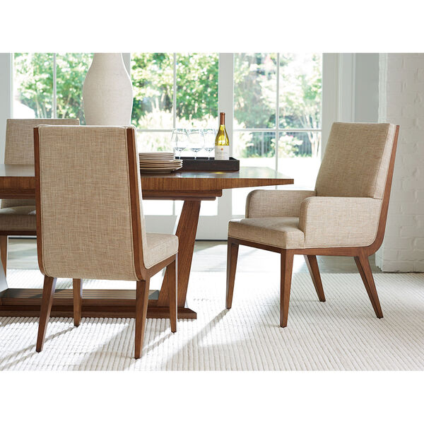 Kitano Beige Marino Upholstered Dining Arm Chair, image 2