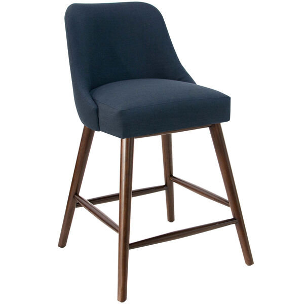 Linen Navy 38-Inch Counter Stool, image 1