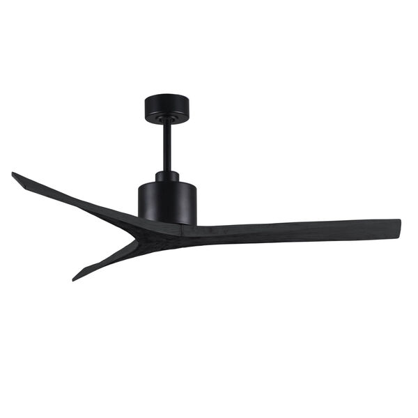 Mollywood Matte Black 60-Inch Outdoor Ceiling Fan with Matte Black Blades, image 1