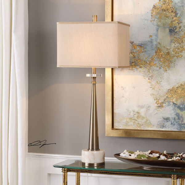 Verner Tapered Brass Table Lamp, image 2